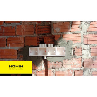 Đế âm vuông ghép nối chống cháy HOMIN mẫu 2026 có VAT lắp vừa tất cả mặt hạt các hãng  chuẩn chung 86 trên thị trường