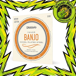 【Japan Quality】D'Addario Tenor Banjo Strings, Nickel, Medium, 4-String, .009-.030, EJ63 [Official Japanese Product]