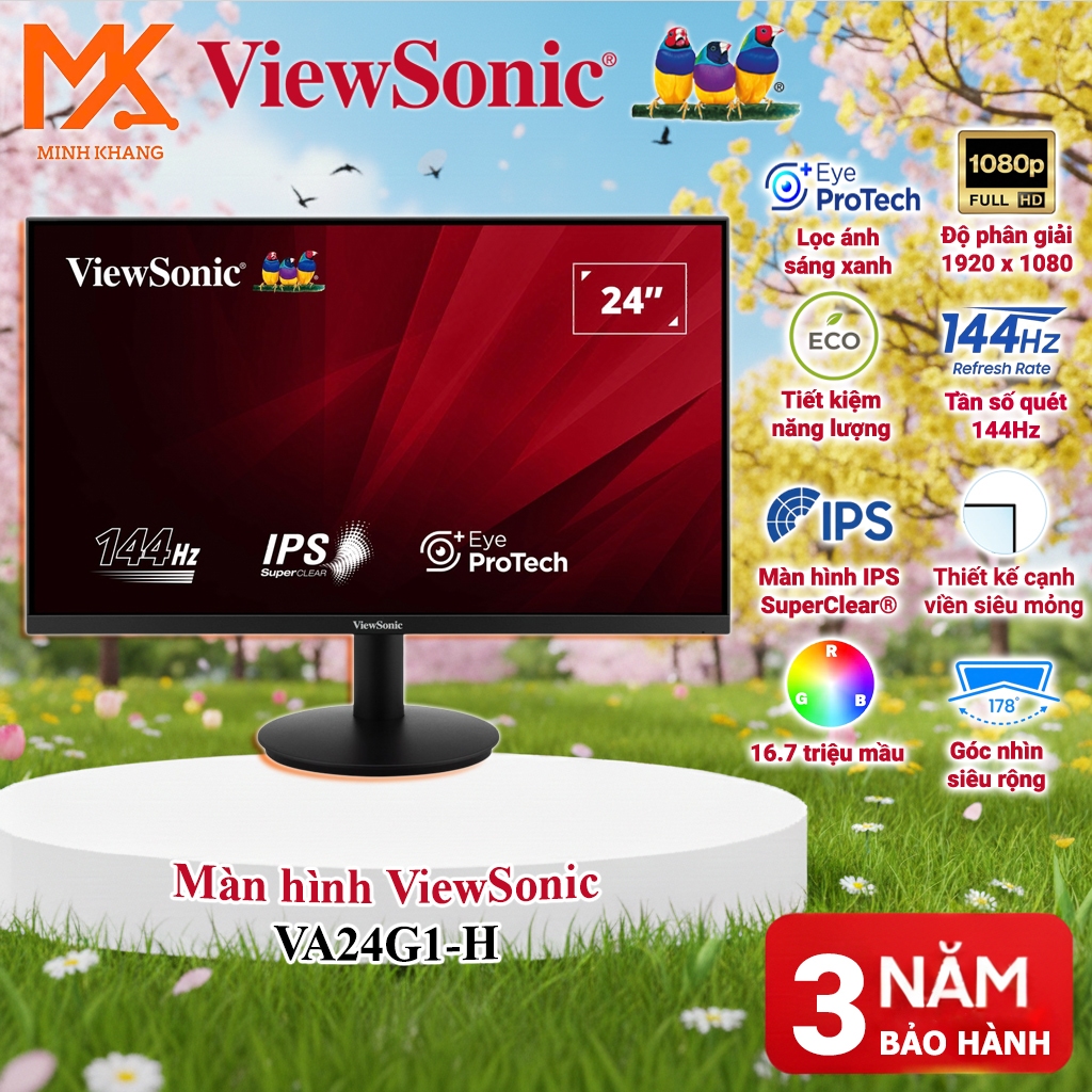 Màn Hình Gaming ViewSonic VA24G1-H 23.8” FHD IPS – 144Hz, 1m
