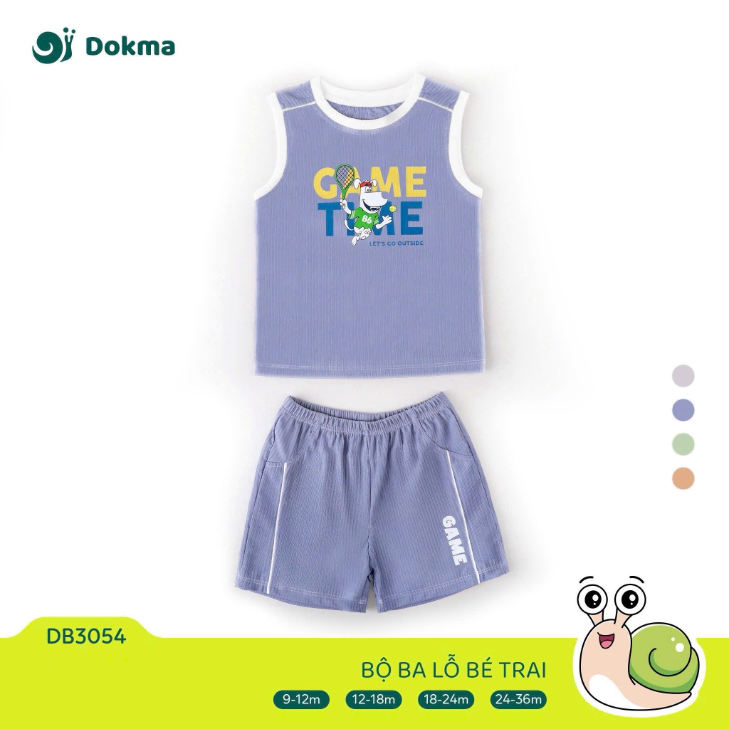 (8-13kg, 9-48M) Bộ Ba Lỗ, Sát Nách Bé Trai Thời Trang Dokma DMB506 JB368 DB2616 DB3054 DB2614 JB019 DB2121