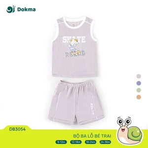 Bộ Ba Lỗ, Sát Nách Cotton Hình Đáng Yêu Cho Bé Dokma JB019 JB368 DMB506 DB2121 DB3054
