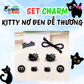 Set Charm Kitty Nơ Đen Barbie Dễ Thương - 3 PHIÊN BẢN CỰC TREND