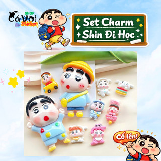Set charm Shin đi học - Set charm siêu kute- FULL Bìa charm xịn