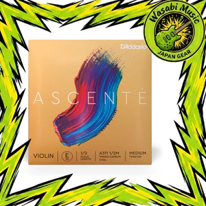 【Japan Quality】D'Addario Ascente E Violin String, A311, 1/2 meter, Medium Tension (Official Japanese Product)
