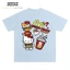Áo Hello Kitty x McDonald's BIDZ - Áo Thun Cotton Premium 100% Form Rộng Tay Lỡ - Áo Phông Unisex Nam Nữ Co Giãn 4 Chi