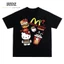 Áo Hello Kitty x McDonald's BIDZ - Áo Thun Cotton Premium 100% Form Rộng Tay Lỡ - Áo Phông Unisex Nam Nữ Co Giãn 4 Chi