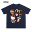 Áo Hello Kitty x McDonald's BIDZ - Áo Thun Cotton Premium 100% Form Rộng Tay Lỡ - Áo Phông Unisex Nam Nữ Co Giãn 4 Chi