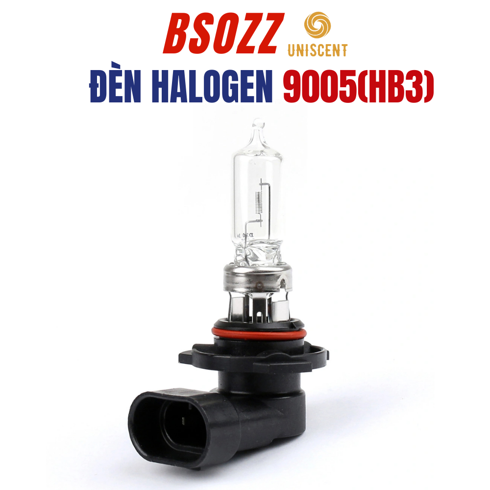 Bóng Đèn Pha Halogen HB3 9005-12V-65W/ Bóng Đèn HB3/ P20D/ Nhiệt Màu 3200K- BSOZZ-Made In Thailand