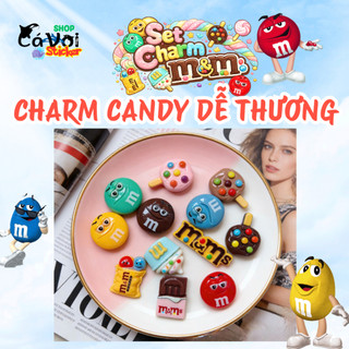 Set Charm Kẹo M&M Sắc Màu Dễ Thương – Charm Gắn Dép Candy Cute