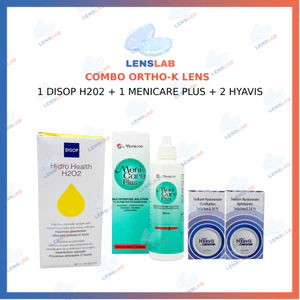 COMBO ORTHO - K LENS: 1 HIDRO HEALTH H202 + 1 MENICARE PLUS + 2 HYAVIS 5ML