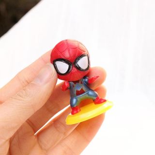 Bộ 8 mô hình Spiderman cao 4-5cm tặng kèm đế đỡ thích hợp trang trí bàn học, bàn làm việc, quà tặng HT Toys