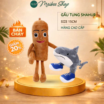 Gấu bông Tung tung tung sahur, Tralalero tralala, Gấu bông bông mềm mịn cho bé, Gấu bông hottred
