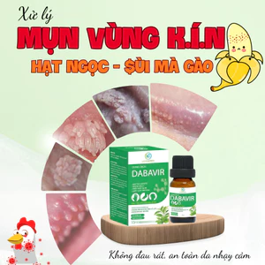 Dung Dịch Chấm Rụng Sùi Mào Gà, Mụn Li Ti , Hạt Ngọc Vùng Kín DABAVIR 10ml