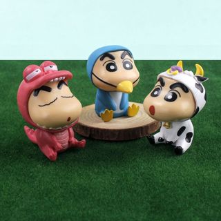 Bộ 6 mô hình Shin cậu bé bút  đáng yêu cao 5cm thích hợp trang trí bàn học, bàn làm việc, quà tặng HT Toys