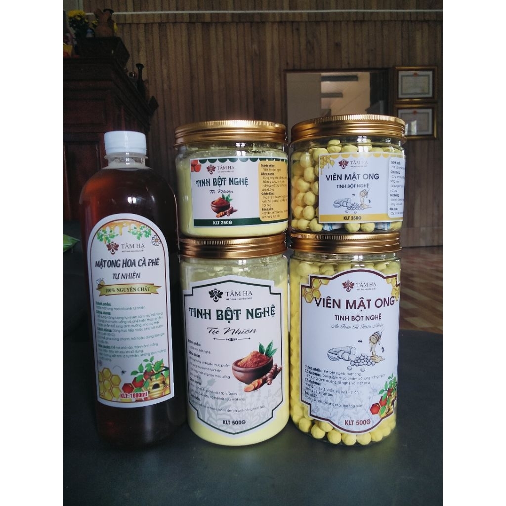 Viên mật ong tinh bột nghệ 500g