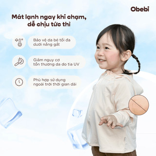 Áo Chống Nắng Trẻ Em Obebi UPF 50+ Chống Tia UV Làm Mát Tức Thì Cho Bé Trai Bé Gái Từ 8 - 23kg AK216