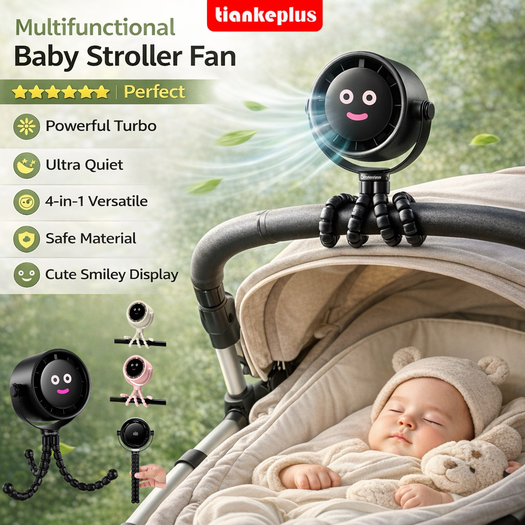 Tiankeplus Stroller Baby Quạt Để Bàn & Xe Đẩy Em Bé 4-in-1 Gió Mạnh ...