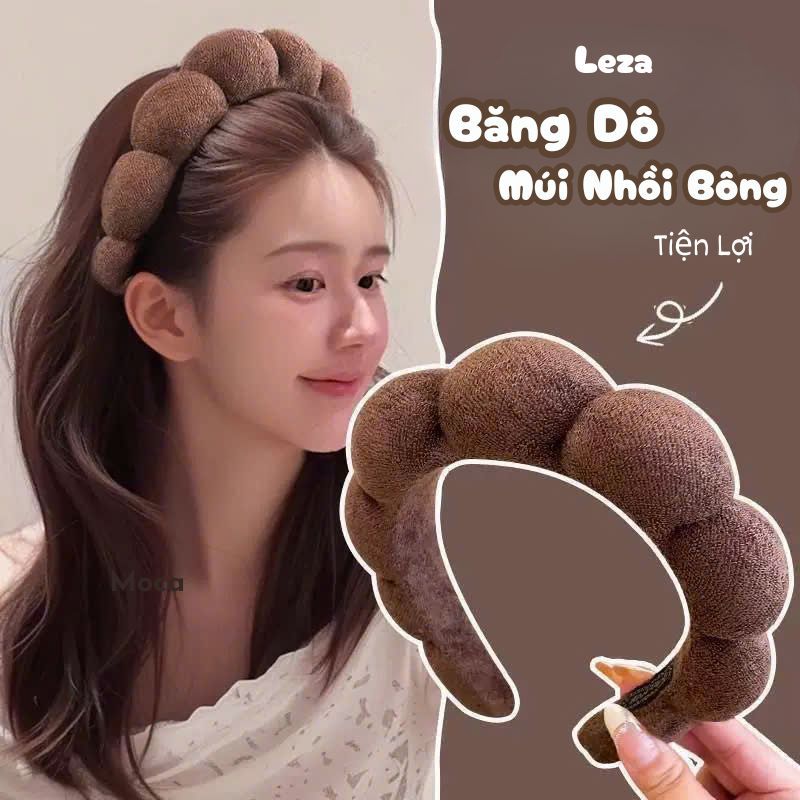 Băng đô múi đám Mây nhồi bông dễ thương Leza – Phụ Kiện Rửa Mặt, Makeup, Chụp Hình Selfie Cho Nàng Yêu Phong Cách Cute