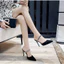 Giầy mũi nhọn gót 7p -9p hậu dây đá chất da mịn B01