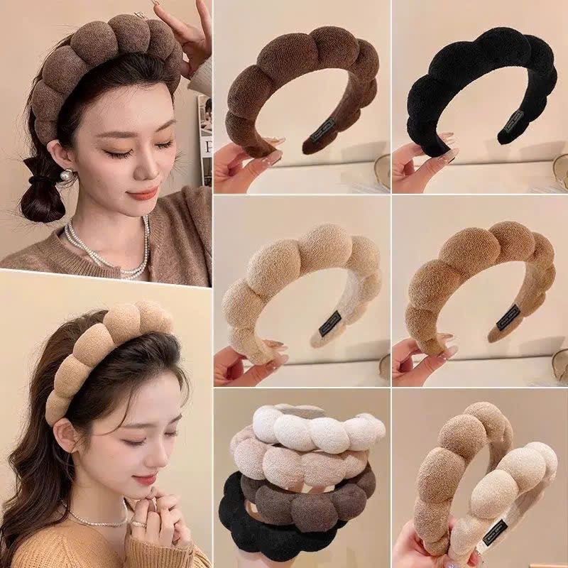 Băng đô múi đám Mây nhồi bông dễ thương Leza – Phụ Kiện Rửa Mặt, Makeup, Chụp Hình Selfie Cho Nàng Yêu Phong Cách Cute