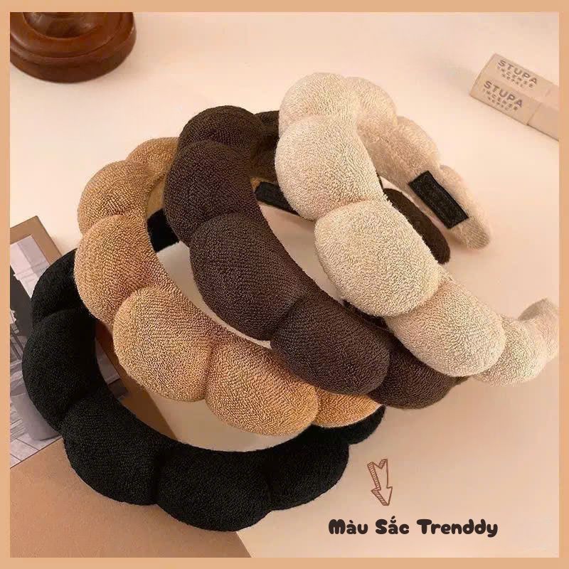 Băng đô múi đám Mây nhồi bông dễ thương Leza – Phụ Kiện Rửa Mặt, Makeup, Chụp Hình Selfie Cho Nàng Yêu Phong Cách Cute