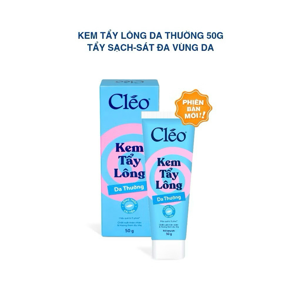 Kem Tẩy Lông Nách, Tẩy Lông Tay Chân Cleo,Tẩy Lông Sạch Sát, Không Kích Ứng 50g
