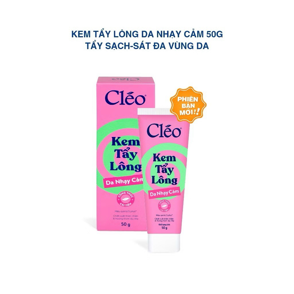 Kem Tẩy Lông Nách, Tẩy Lông Tay Chân Cleo,Tẩy Lông Sạch Sát, Không Kích Ứng 50g