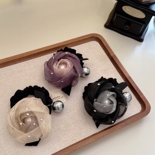 Buộc tóc hoa hồng voan đính đá • Mây Fashion Jewelry - C825.52