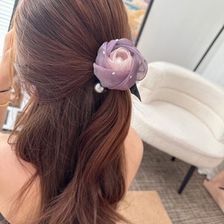 Buộc tóc hoa hồng voan đính đá • Mây Fashion Jewelry - C825.52