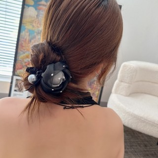 Buộc tóc hoa hồng voan đính đá • Mây Fashion Jewelry - C825.52