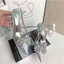 Giầy cao gót kim tuyến phối mica siêu bling trang trí nơ đá điếm nhấn sang trọng gót 7p-9p B05