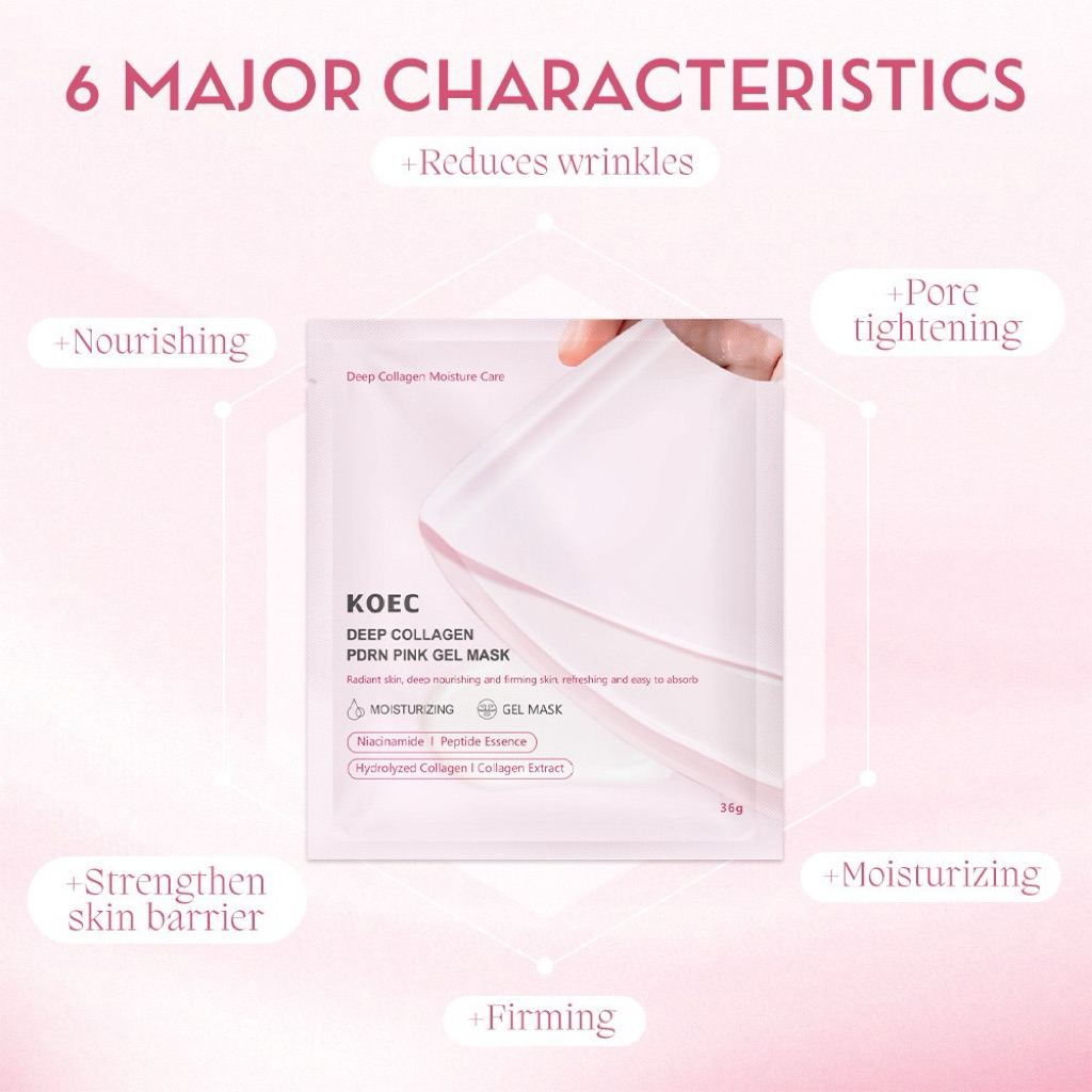 Mặt Nạ Thạch Collagen KOEC Pink Gel Mask Cấp Ẩm Da Hộp 4 Miếng