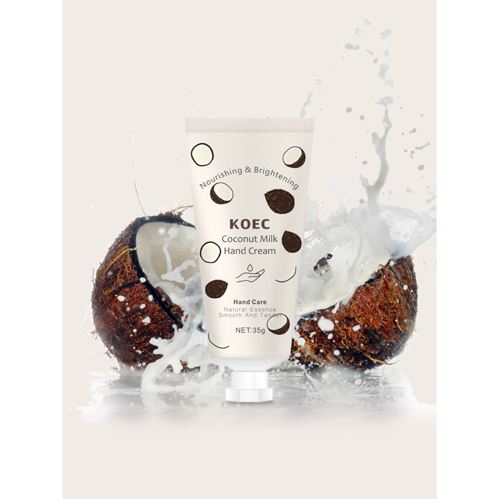Kem Dưỡng Da Tay KOEC Coconut Milk Hand Cream 35g Hương Dừa Dưỡng Ẩm Da Tay Mềm Mịn