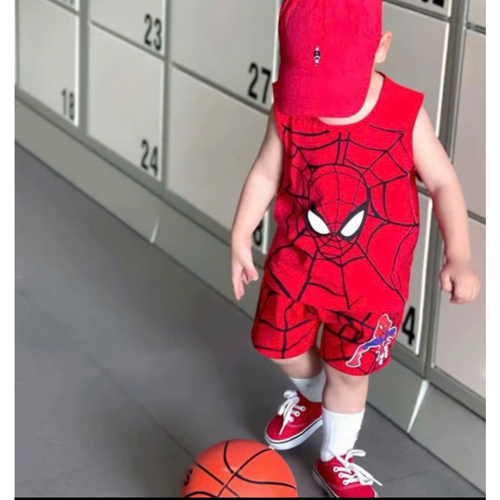 SÉT BỘ QUẦN ÁO 3 LỖ NGƯỜI NHỆN CHO BÉ sz 9-27kg . CHẤT LIỆU COTTON MỀM MỊN THOÁNG MÁT