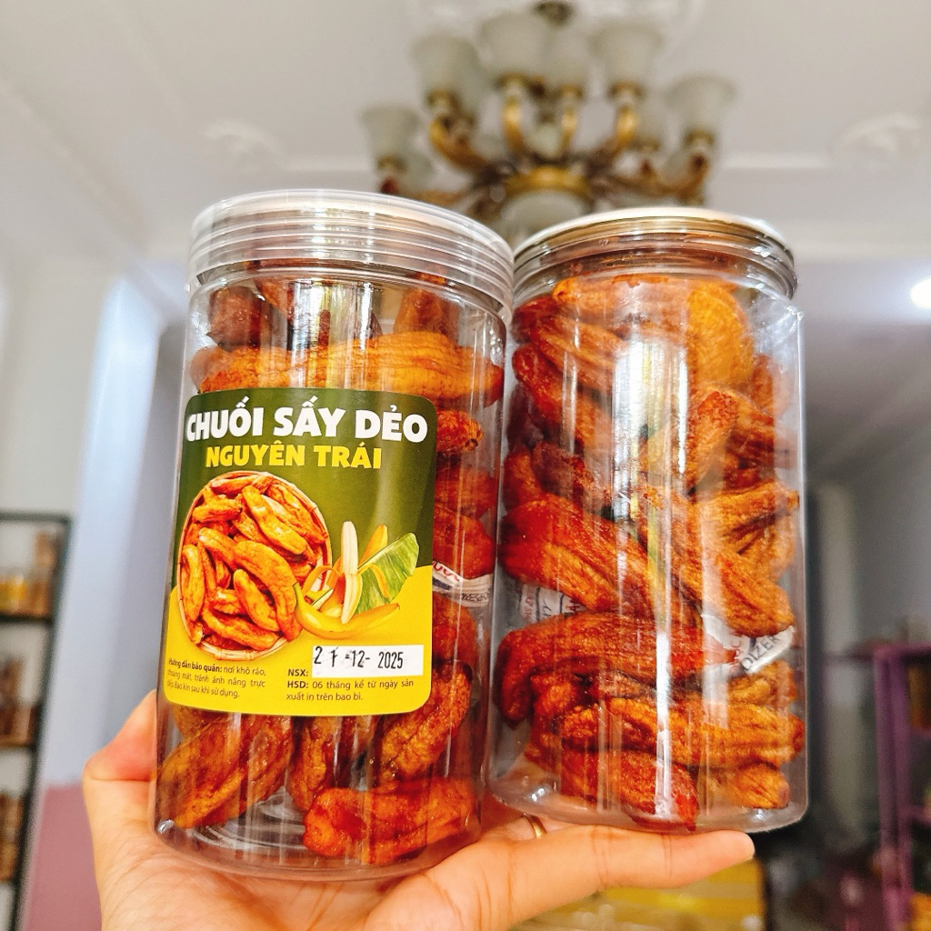 CHUỐI DẼO NGUYÊN TRÁI loại ngon - 1Hộp 500G
