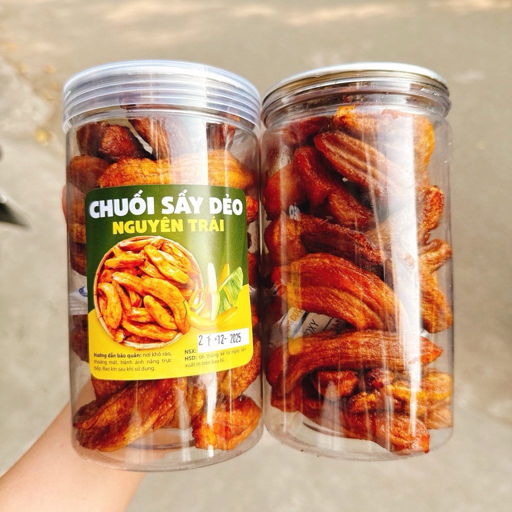 CHUỐI DẼO NGUYÊN TRÁI loại ngon - 1Hộp 500G
