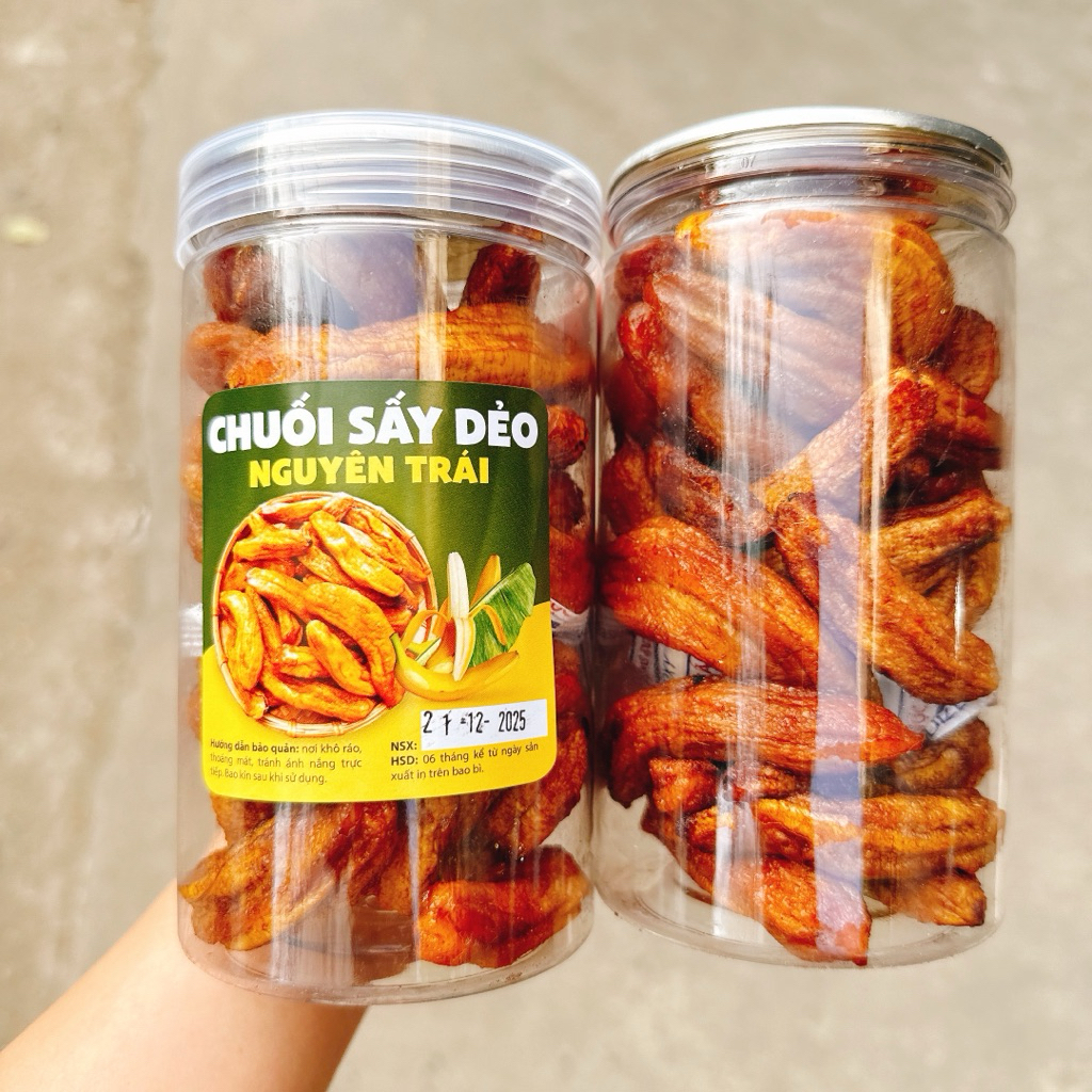 CHUỐI DẼO NGUYÊN TRÁI loại ngon - 1Hộp 500G