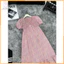Đầm bầu, Váy bầu babydoll kẻ caro cổ V thiết kế đi dự tiệc công sở dáng dài suông siêu xinh