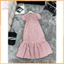 Đầm bầu, Váy bầu babydoll kẻ caro cổ V thiết kế đi dự tiệc công sở dáng dài suông siêu xinh