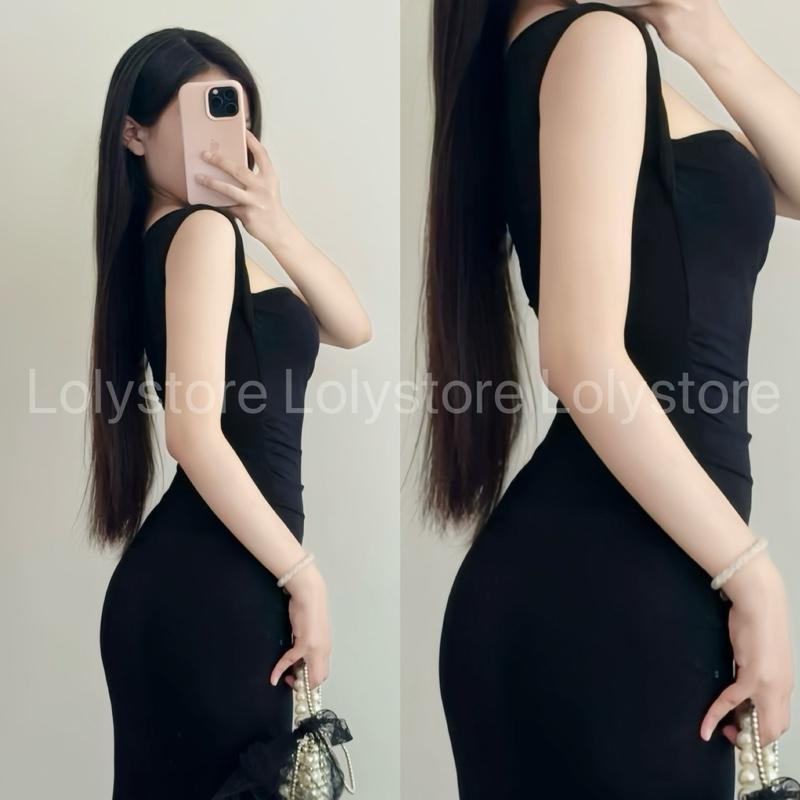 Đầm body nữ cổ vuông xếp ly chất thun mềm sang trọng thanh lịch XV621