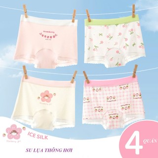 [S05 Su Lụa cao cấp kháng khuẩn 10A] Mix hình 4 quần su lụa cao cấp thông hơi mềm mại, thoáng mát an toàn cho bé 14-48kg