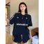 Set Quần Áo Nữ Kẻ 3 Sọc Áo Cộc Tay Và Quần Short❤️