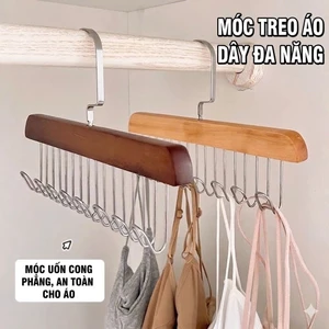 Móc gỗ treo quần áo,tất vớ, đồ lót 8 chấu siêu bền đa năng tiện lợi 28x18.5cm