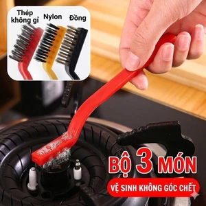 Bộ 3 bàn chải thép vệ sinh bếp gas,nhà bếp chuyên dụng