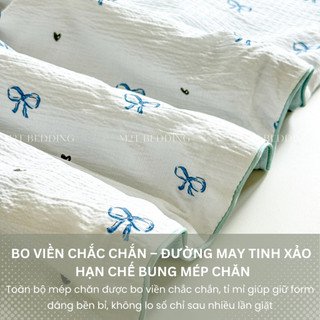Chăn hè chần bông Cotton Đũi Windy M2T BEDDING kích thước 2mx2m3 - Mềm mại, Mịn màng