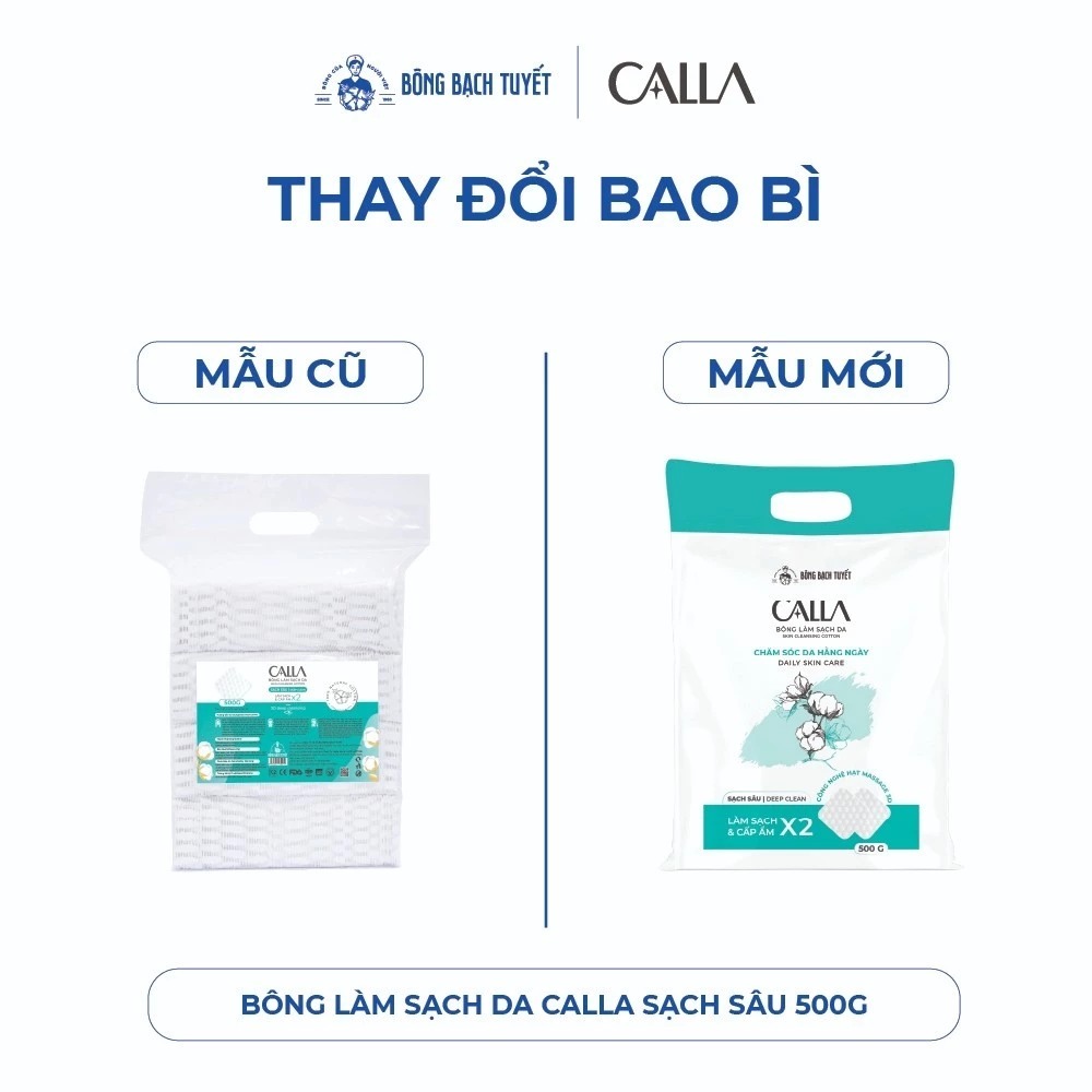 Bông tẩy trang chuyên sâu CALLA dạng hạt 3D Massage Merilynn 500g
