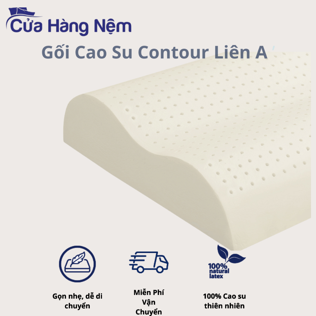 Gối Cao Su Lượn Sóng Liên Á Contour