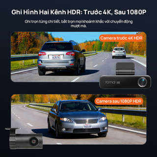 Camera hành trình 70mai 4K M800 với bộ nhớ eMMC tích hợp, cảm biến Sony STARVIS 2, thiết kế nhỏ gọn