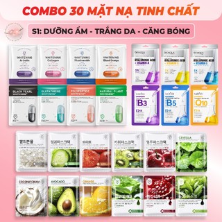 Mặt Nạ Dưỡng Da, Mặt Nạ Dưỡng Trắng Da Cấp Ẩm Mờ Thâm Bổ Sung Colagen Tinh Chất Vitamin Serum Trái Cây Mask Giấy Đắp Mặt