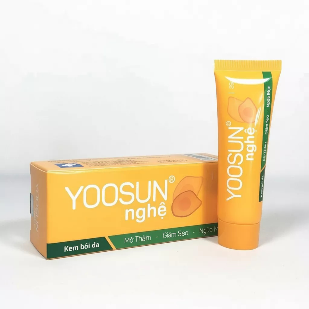 Kem YOOSUN Nghệ, Hỗ Trợ Giúp Ngừa Mụn, Mờ Sẹo Thâm Do Mụn, Dưỡng Da, Typ 25g